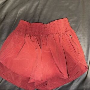 Women's Red Athletic Shorts